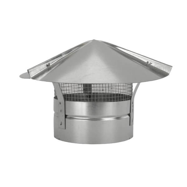 FAMCO Cone Top Chimney Cap with Screen – Galvanized