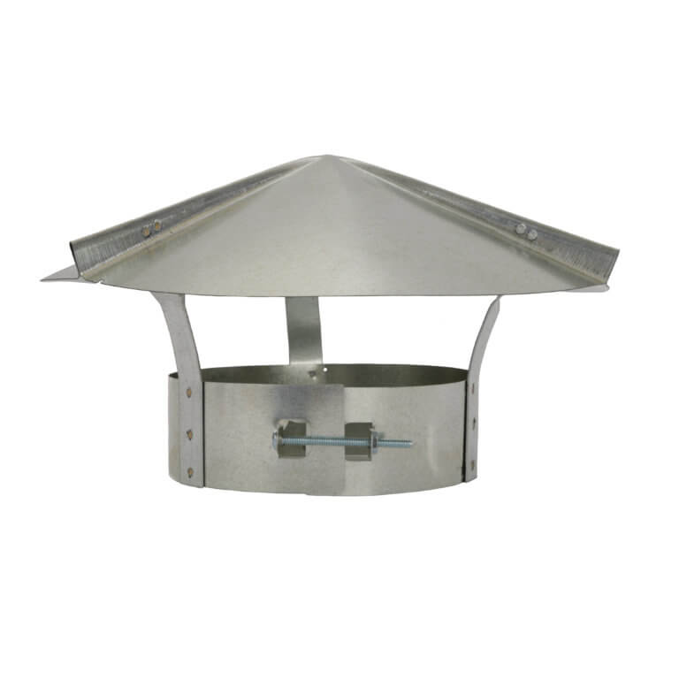 Round Cone Top Chimney Cap Galvanized Steel FAMCO