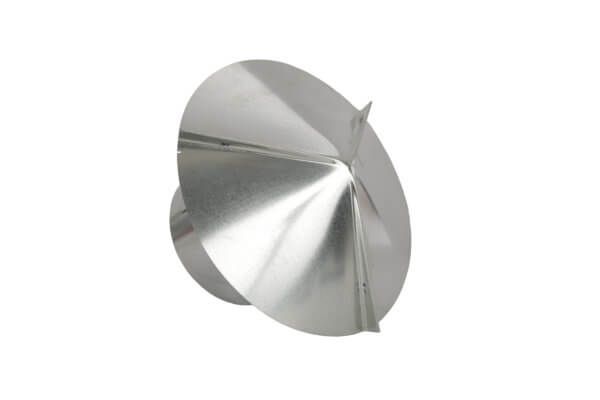 FAMCO Cone Top Chimney Cap - Galvanized Steel (rotated top view)