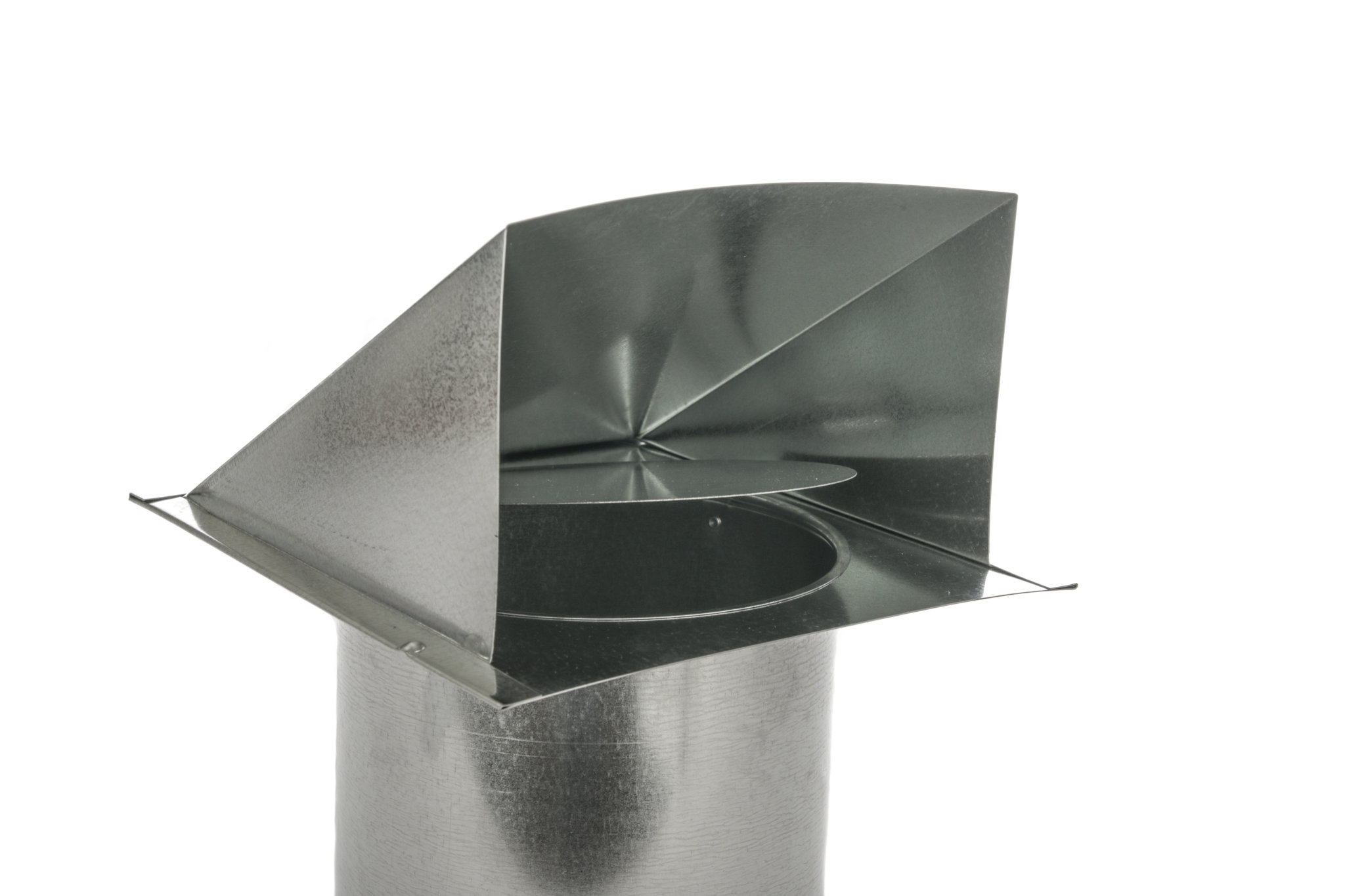 Dryer Vent w/ Damper (No Screen) Galvanized Steel FAMCO