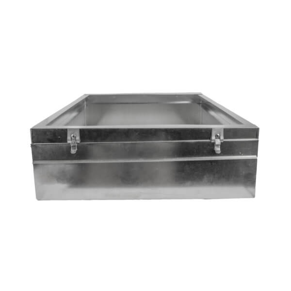 FAMCO Furnace Filter Rack - Galvanized Steel (Closed Front View)