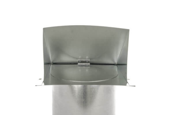 FAMCO Hooded Wall Vent with Screen and Damper - Galvanized Steel (Front View)