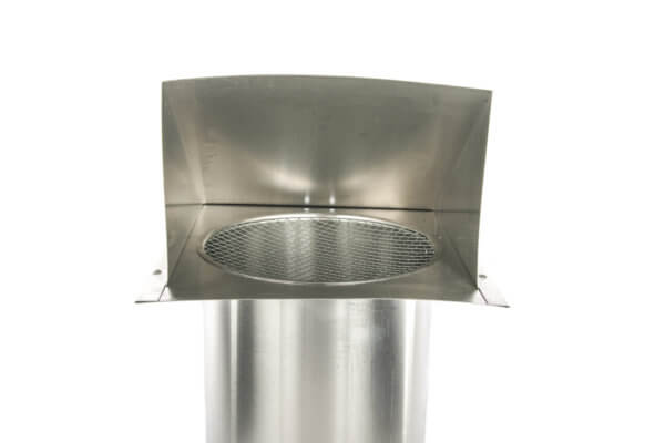 FAMCO Hooded Wall Vent with Screen (No Damper) - Aluminum (Front View)