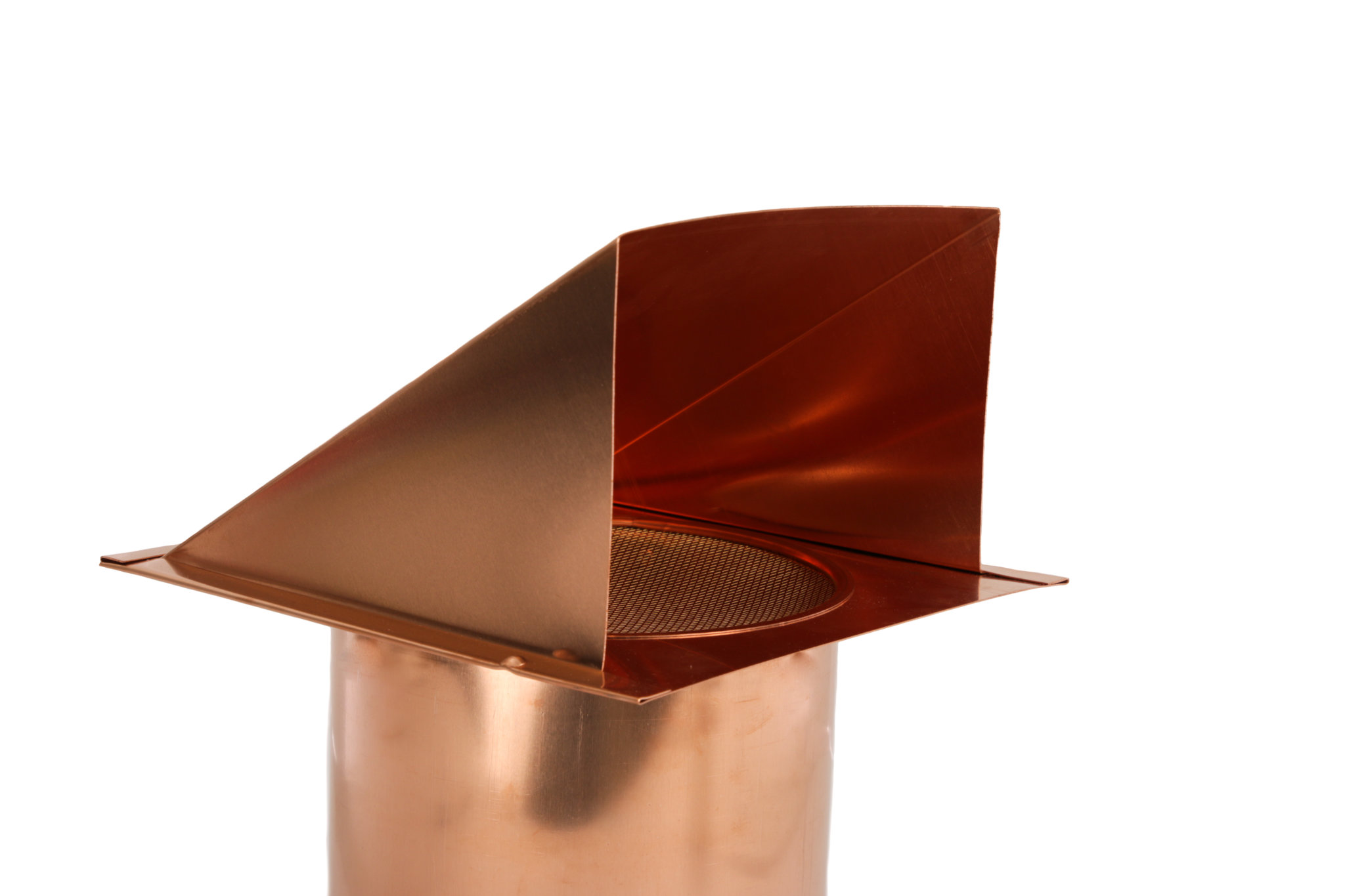 Hooded Copper Wall Vent w/ Screen (No Damper) FAMCO