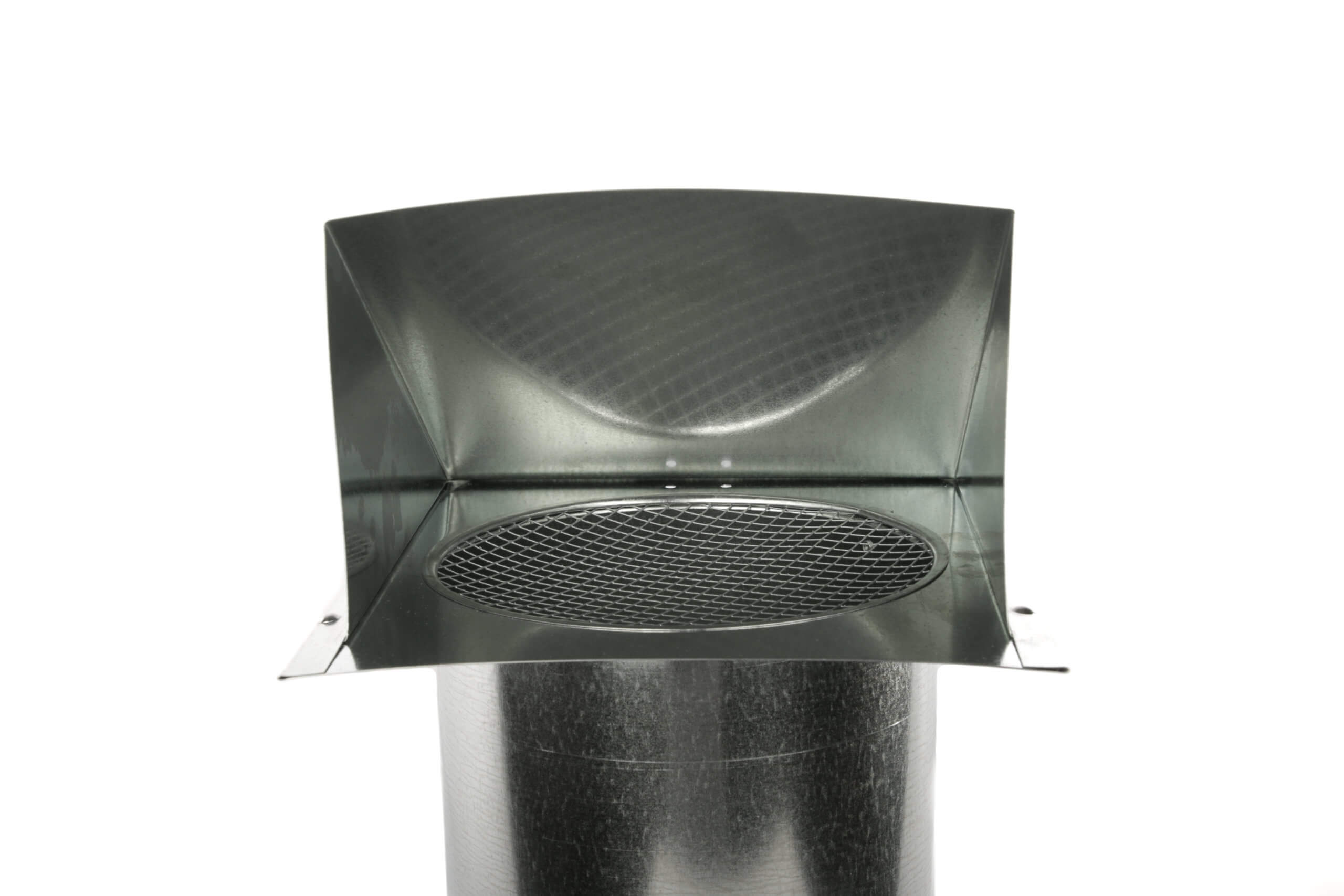 FAMCO Hooded Wall Vent with Screen (No Damper) - Galvanized Steel (Front View)