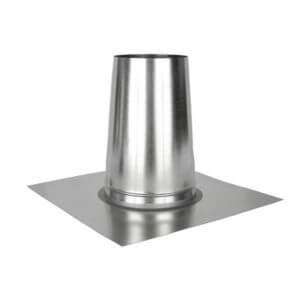 FAMCO Tall Pipe Flashing - Flat Pitch Roof - Galvanized Steel (Side)
