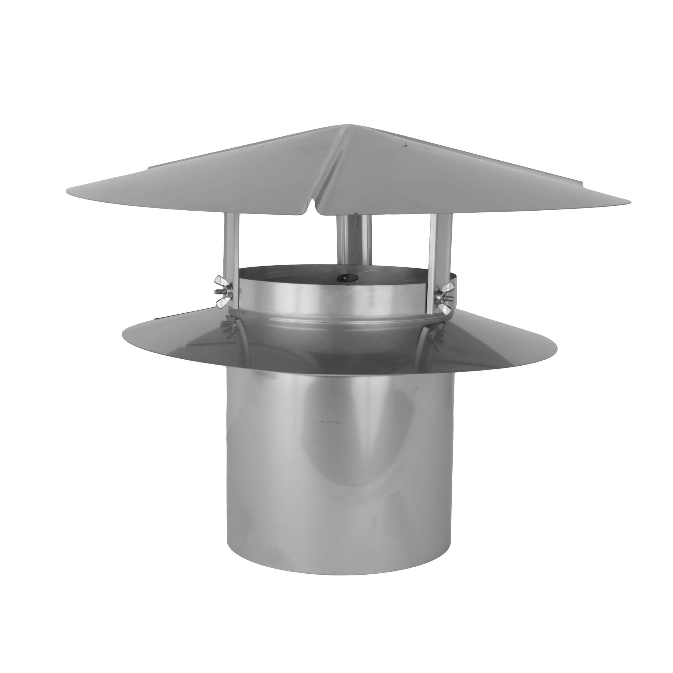 Round Chimney Cap Boost Stove Efficiency Fire Safe Design Stainless Steel 6 in 