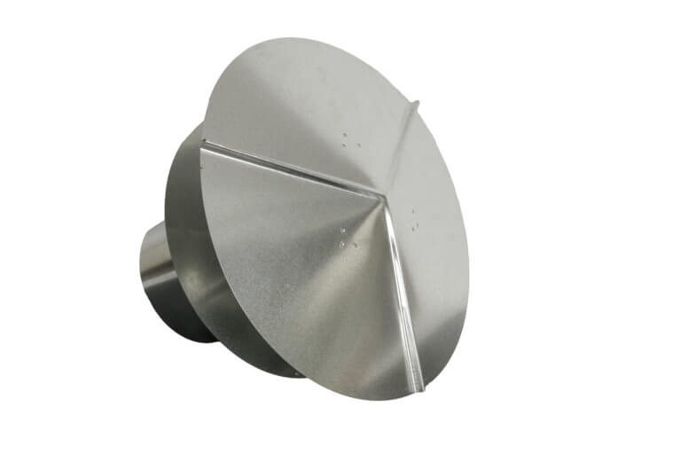 Top view of a Galvanized Universal Chimney Cap.