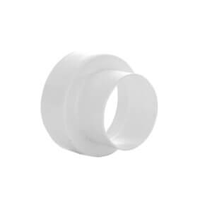 FAMCO Plastic 4 inch to 3 inch Duct Reducer - White