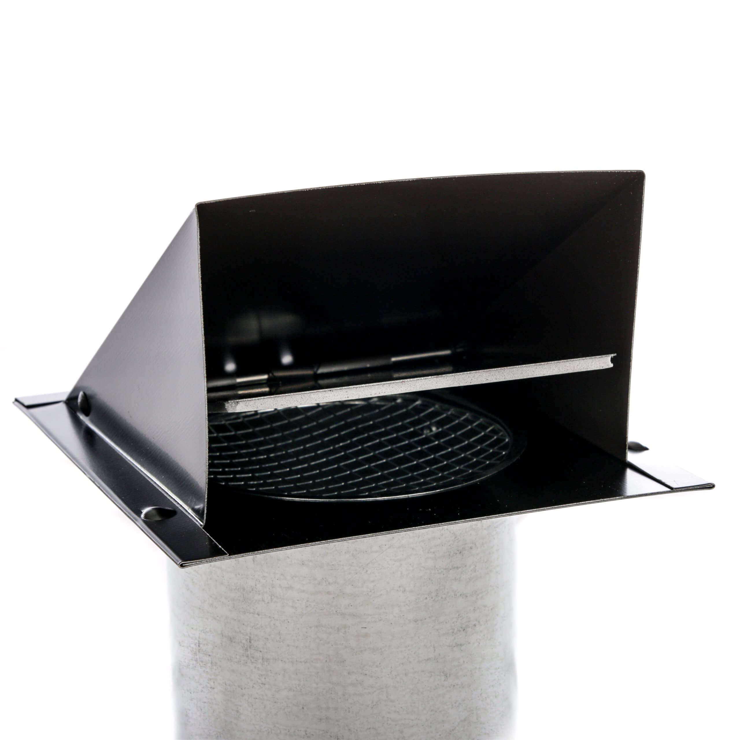 FAMCO Hooded Wall Vent with Short Tube (Inside View) - Galvanized Steel