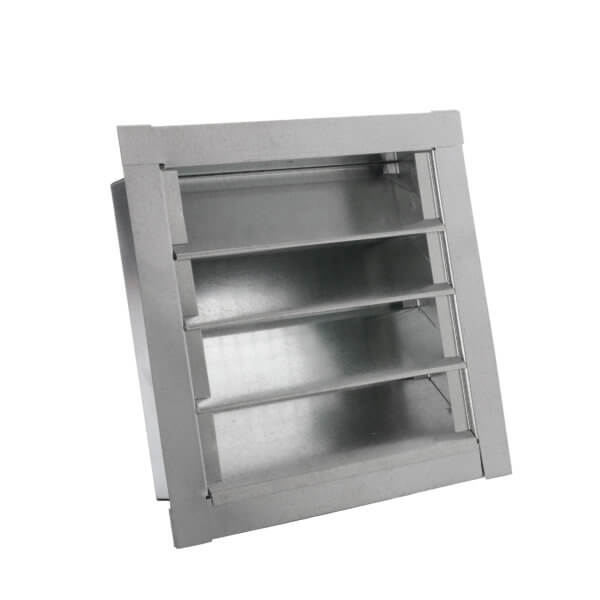 FAMCO Louvered Gable Vent with Round Transition (Front View) - Galvanized Steel