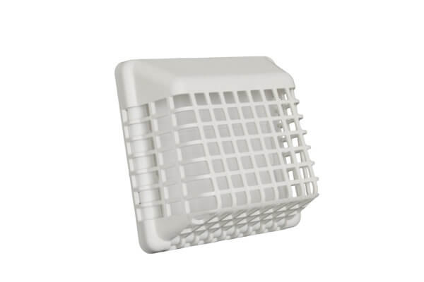 FAMCO Plastic Wall Vent Guard (for use with LH 4" Wall Vents w/ Movable Louvers) (Front View)