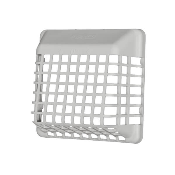 Plastic wall vent guard in white for FAMCO 4" Wall Vents.