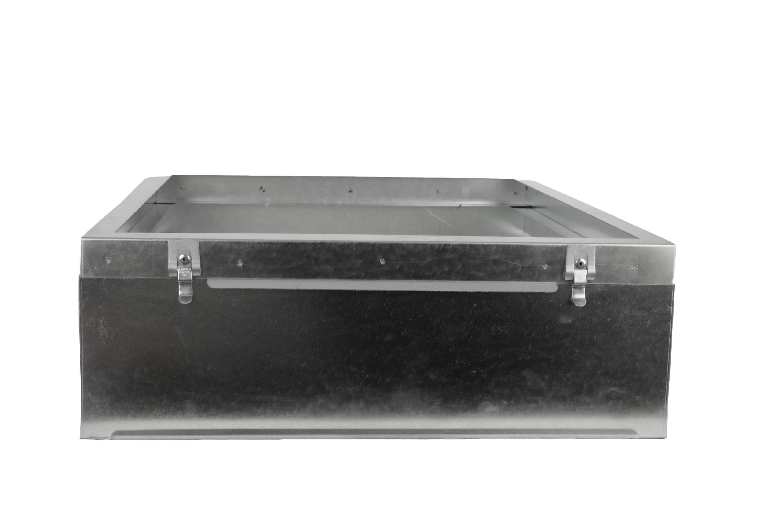 FAMCO Furnace Filter Rack Base - Galvanized Steel (Closed Front View)