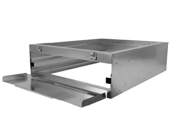 FAMCO Furnace Filter Rack Base - Galvanized Steel (Open Side View)
