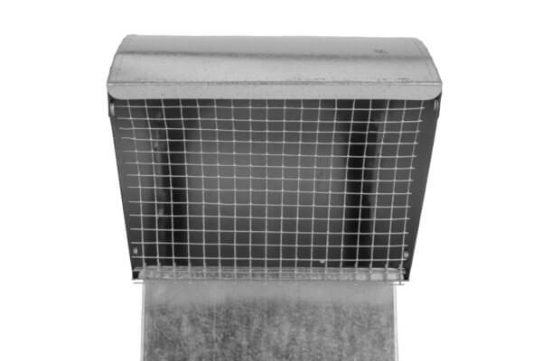 FAMCO Goose Neck Exhaust Roof Vent with Extension - Galvanized Steel (Front View)